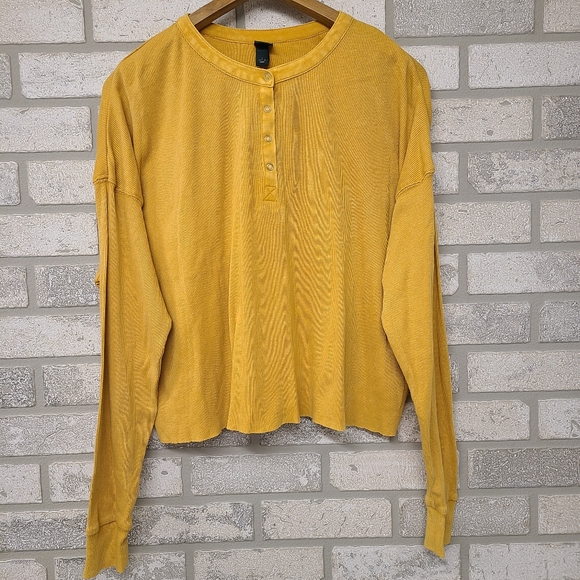 Wild Fable Long Sleeve Oversized Shirt Gold Size Large - Picture 1 of 4